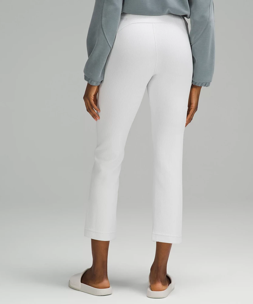 Ribbed Softstreme Zip-Leg High-Rise Cropped Pant 25" | Women's Capris