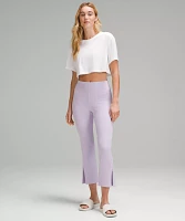 Ribbed Softstreme Zip-Leg High-Rise Cropped Pant 25" | Women's Capris