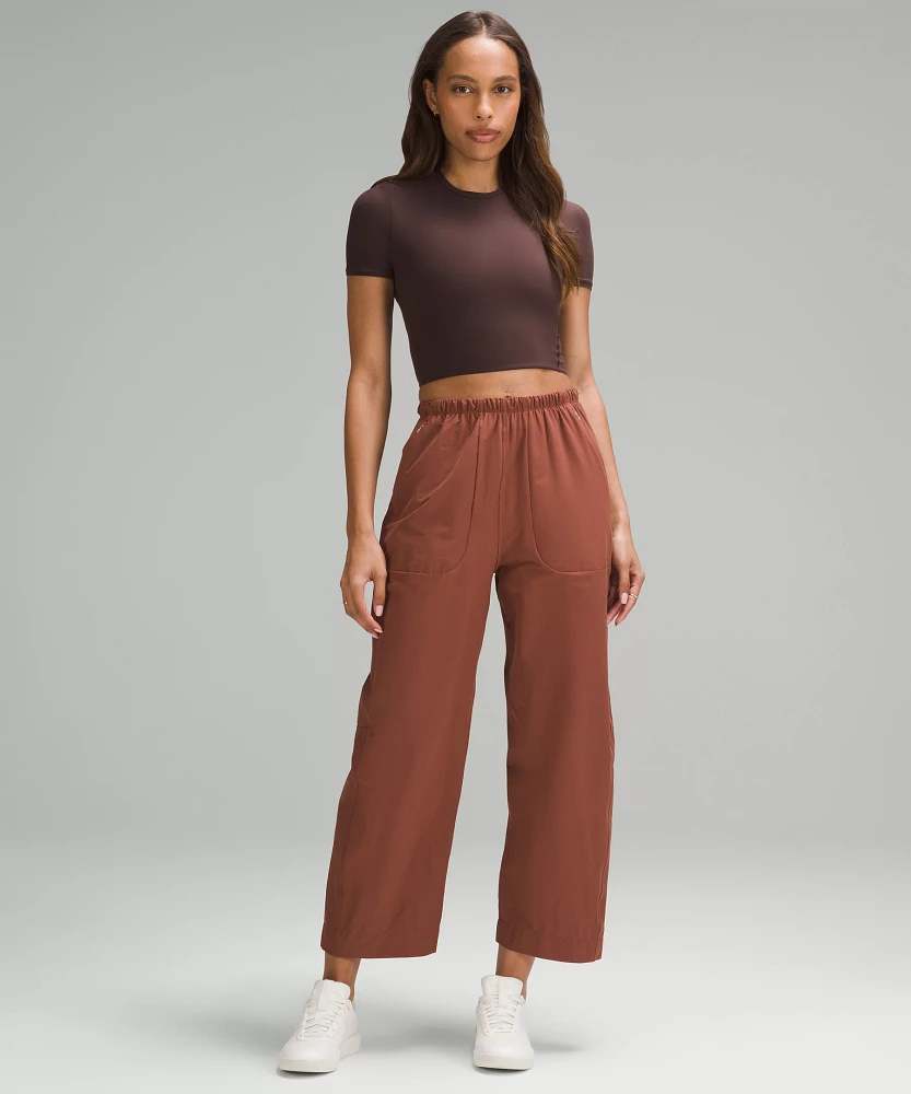 Lightweight Mid-Rise Barrel-Leg Cropped Pant | Women's Capris