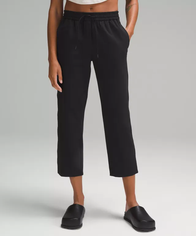 Lululemon City Sleek 5 Pocket Wide Leg Pant Black 7/8 Length Crop Women's  27 NEW