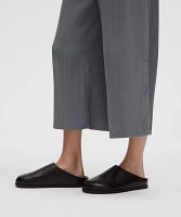 Pleated Stretch High-Rise Wide-Leg Cropped Pant | Women's Pants