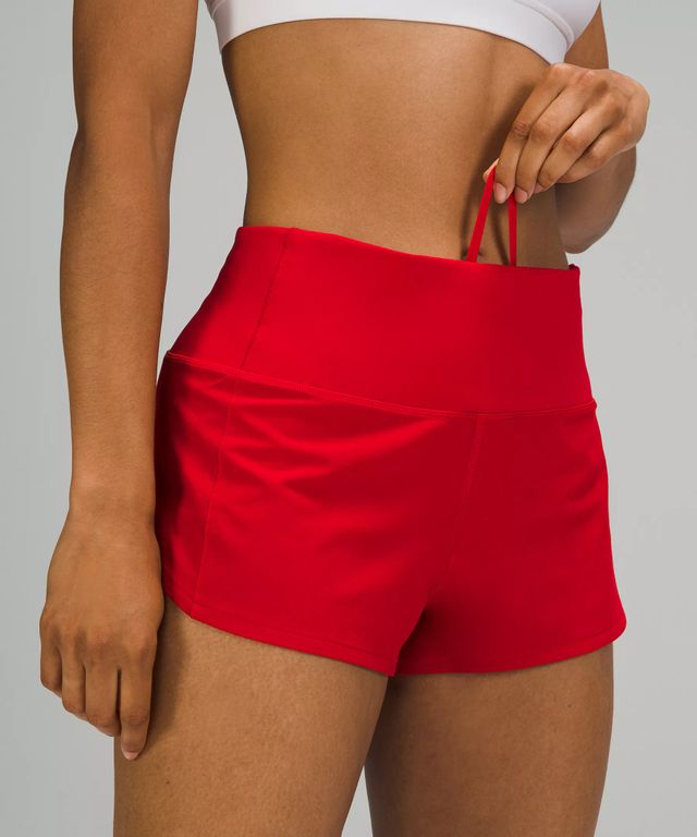 lululemon athletica, Shorts, Lululemon Low Rise Track That Lined Shorts  Size 4 Red