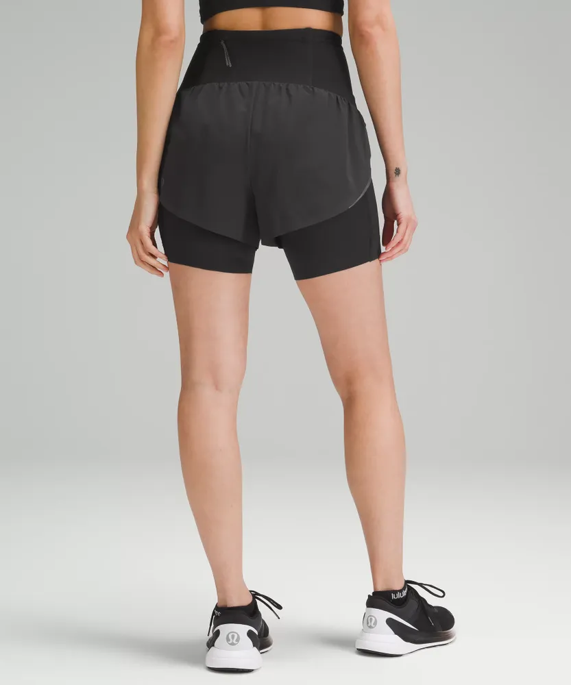 Lululemon athletica SenseKnit Composite High-Rise Running Short, Women's  Shorts