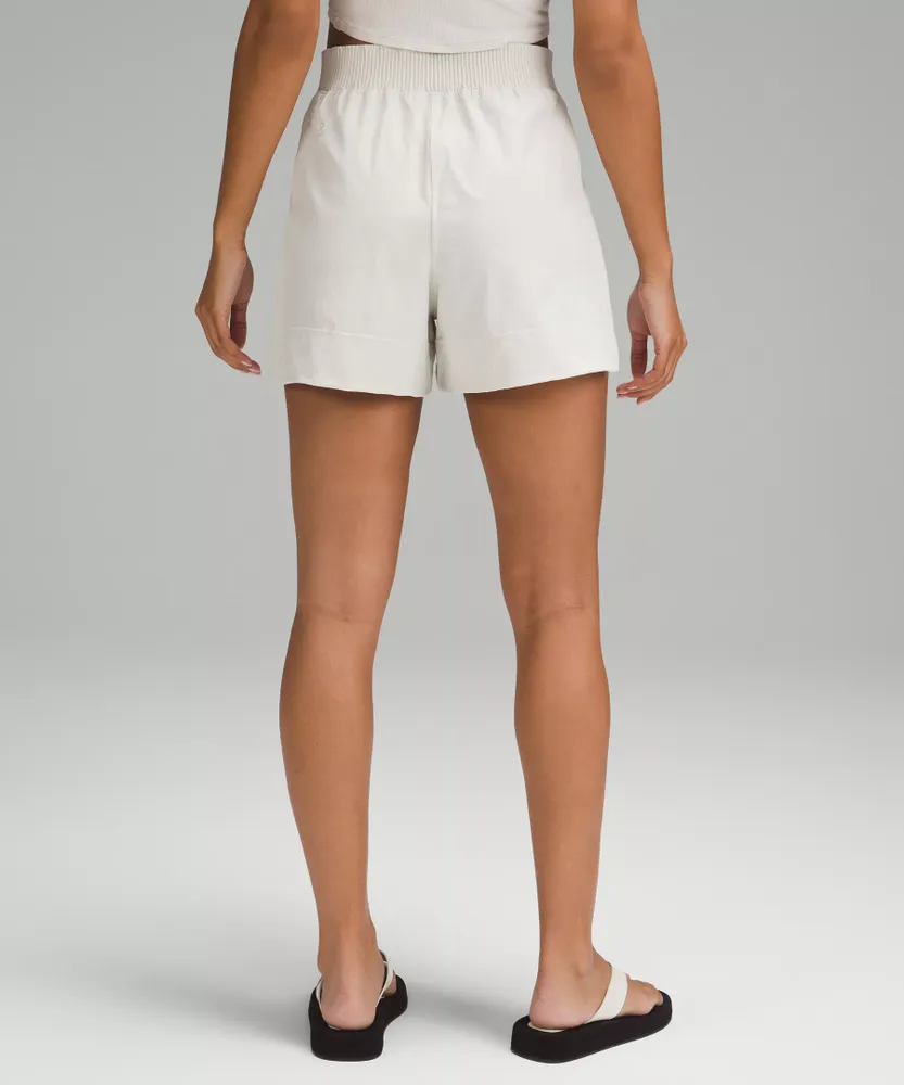 Stretch Woven Relaxed-Fit High-Rise Short 4" | Women's Shorts