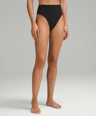 Ribbed High-Waist Skimpy-Fit Swim Bottom | Women's Swimsuits
