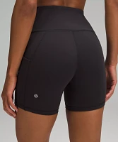 Wunder Train High-Rise Short with Pockets 6" | Women's Shorts