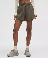 Grid-Texture Relaxed High-Rise Hiking Short 4" | Women's Shorts