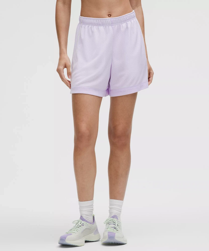 Double-Layered Mesh Mid-Rise Short 5" | Women's Shorts