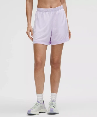 Double-Layered Mesh Mid-Rise Short 5" | Women's Shorts