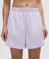 Double-Layered Mesh Mid-Rise Short 5" | Women's Shorts