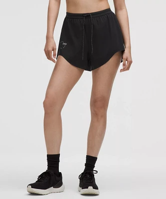 Mile Maker Run Crew Graphic Woven High-Rise Short 3" | Women's Shorts