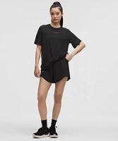 Mile Maker Run Crew Graphic Woven High-Rise Short 3" | Women's Shorts