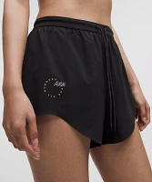 Mile Maker Run Crew Graphic Woven High-Rise Short 3" | Women's Shorts