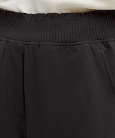 Stretch Woven Ruffle-Waist High-Rise Short 9" | Women's Shorts
