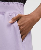 Stretch Woven Ruffle-Waist High-Rise Short 9" | Women's Shorts