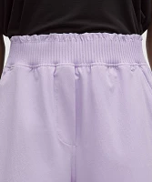 Stretch Woven Ruffle-Waist High-Rise Short 9" | Women's Shorts