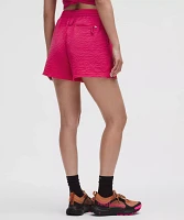 Grid-Texture Relaxed High-Rise Hiking Short 4" | Women's Shorts
