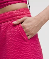 Grid-Texture Relaxed High-Rise Hiking Short 4" | Women's Shorts