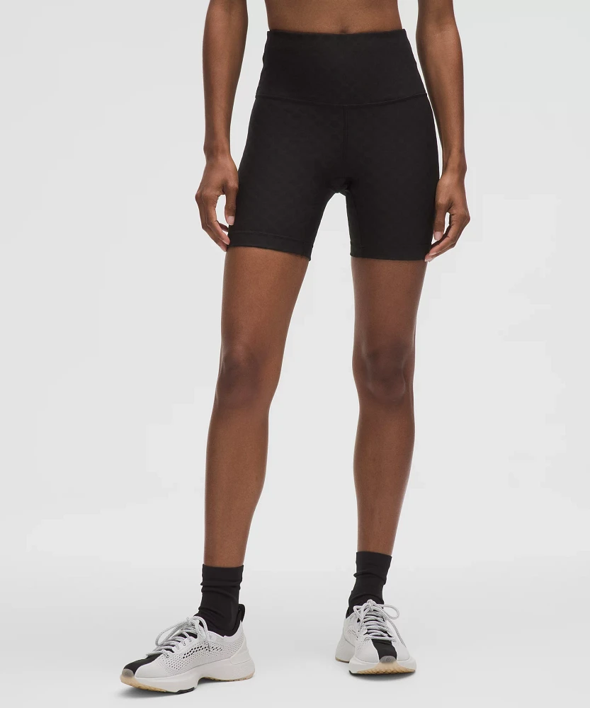 3D Jacquard Diamond Train High-Rise Short 6" | Women's Shorts