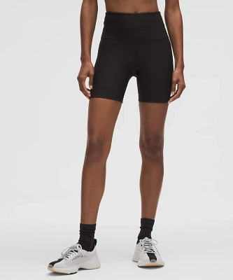 3D Jacquard Diamond Train High-Rise Short 6" | Women's Shorts