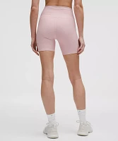 3D Jacquard Diamond Train High-Rise Short 6" | Women's Shorts