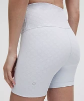 3D Jacquard Diamond Train High-Rise Short 6" | Women's Shorts