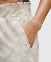 Stretch Woven Ruffle-Waist High-Rise Short 9" | Women's Shorts