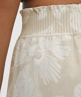 Stretch Woven Ruffle-Waist High-Rise Short 9" | Women's Shorts