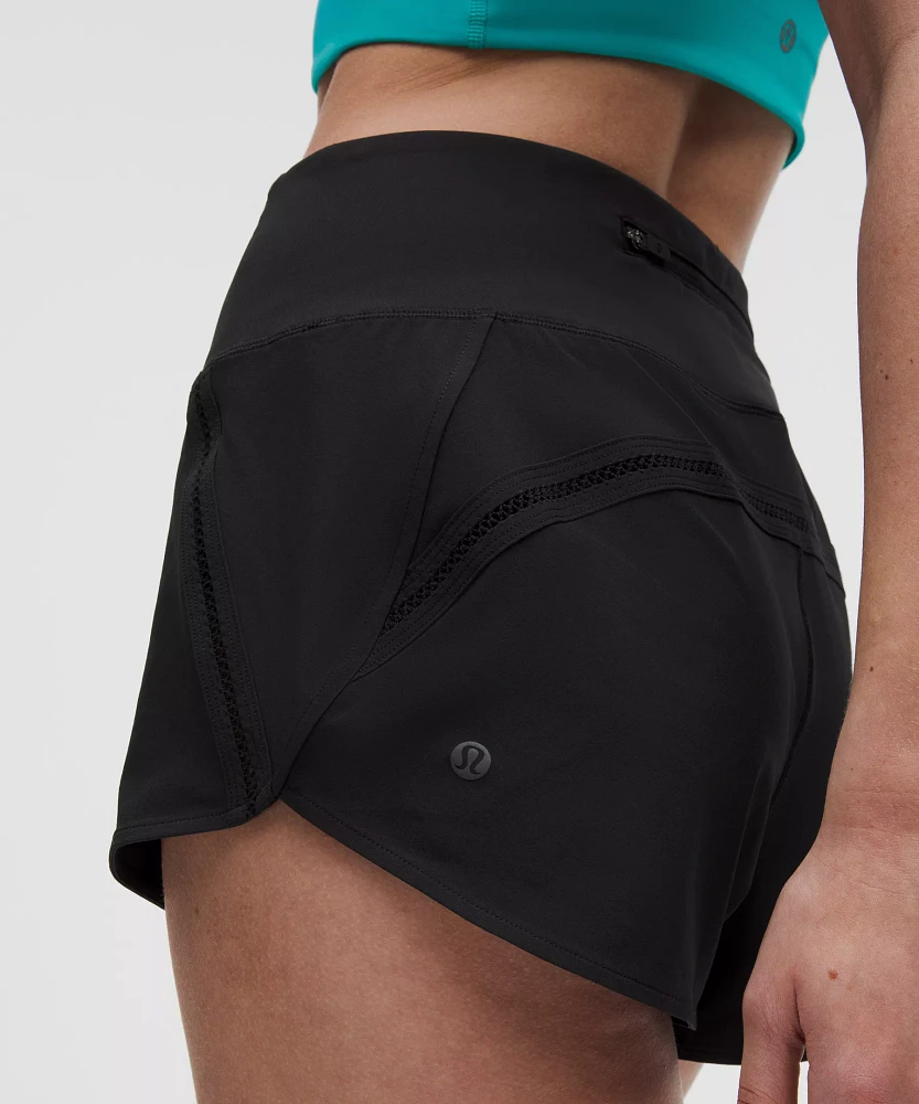 Speed Up High-Rise Mesh Vent Short 2.5" *Lace Trim | Women's Shorts
