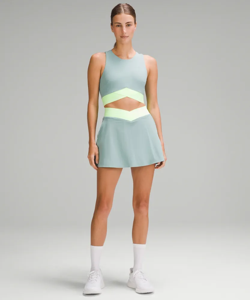 V-Waist Mid-Rise Tennis Skirt, Women's Skirts