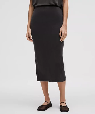 Drapey Softstreme Column Midi Skirt | Women's Skirts