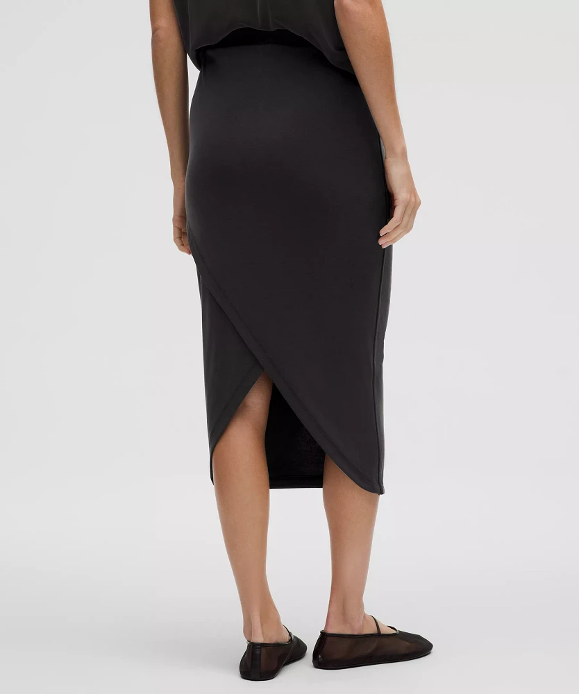 Drapey Softstreme Column Midi Skirt | Women's Skirts