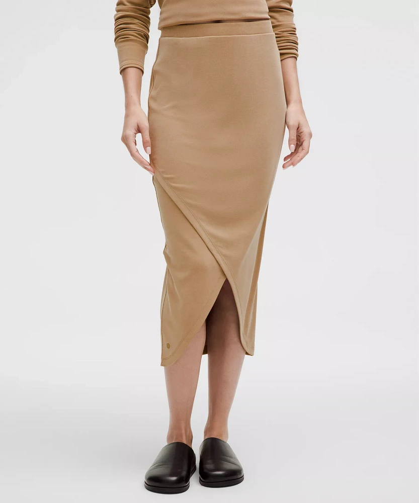 Drapey Softstreme Column Midi Skirt | Women's Skirts