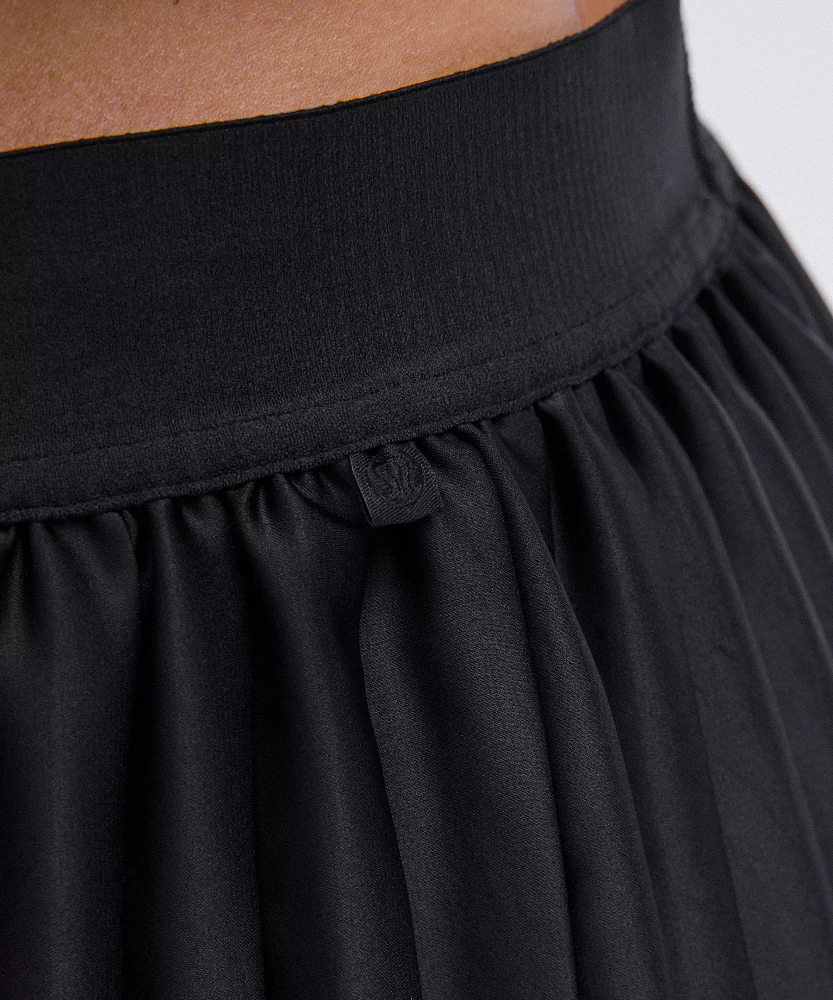 Satin Pleated Midi Skirt | Women's Skirts