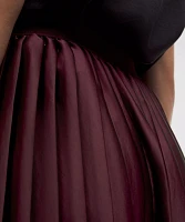 Satin Pleated Midi Skirt | Women's Skirts