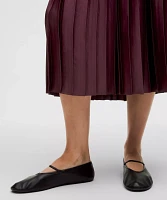 Satin Pleated Midi Skirt | Women's Skirts