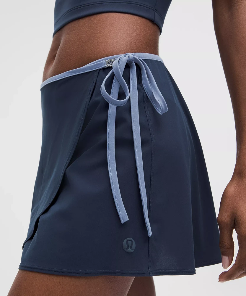 Wrap-Front Mid-Rise Tennis Skirt | Women's Skirts