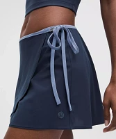 Wrap-Front Mid-Rise Tennis Skirt | Women's Skirts