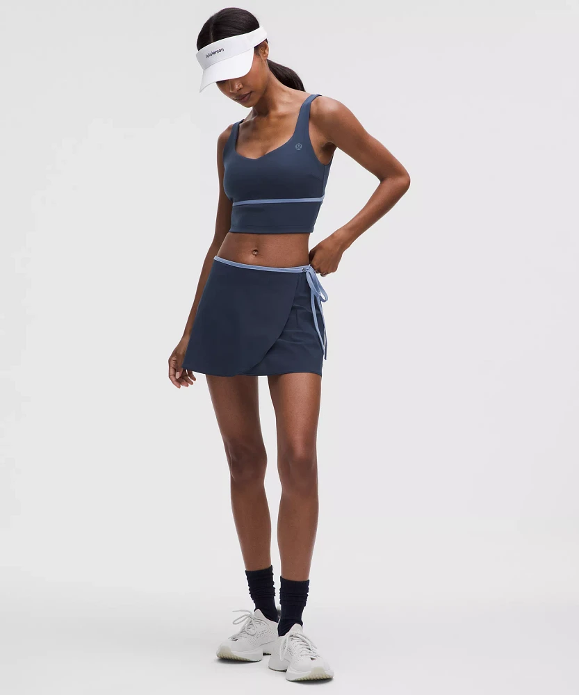 Wrap-Front Mid-Rise Tennis Skirt | Women's Skirts