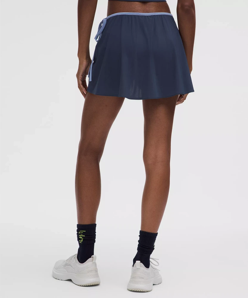 Wrap-Front Mid-Rise Tennis Skirt | Women's Skirts