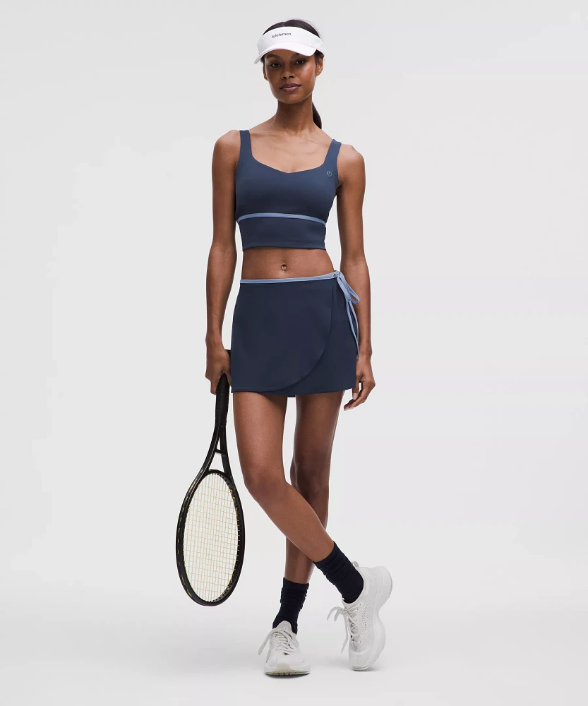 Wrap-Front Mid-Rise Tennis Skirt | Women's Skirts