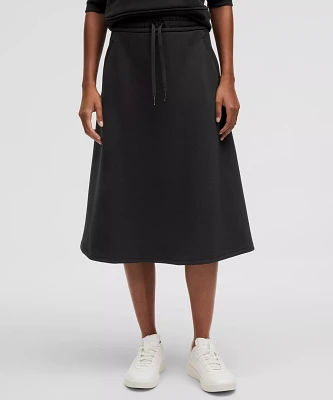 Modal-Blend High-Rise A-Line Midi Skirt | Women's Skirts