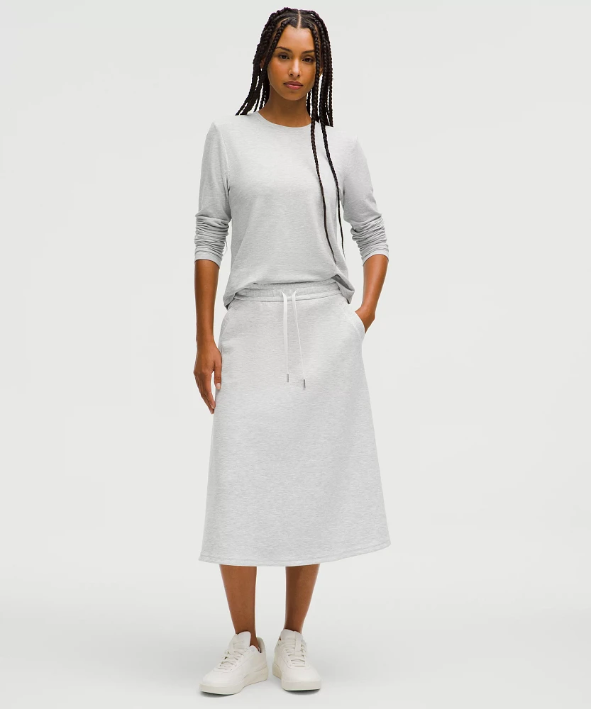 Modal-Blend High-Rise A-Line Midi Skirt | Women's Skirts