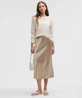 Satin Midi Skirt | Women's Skirts