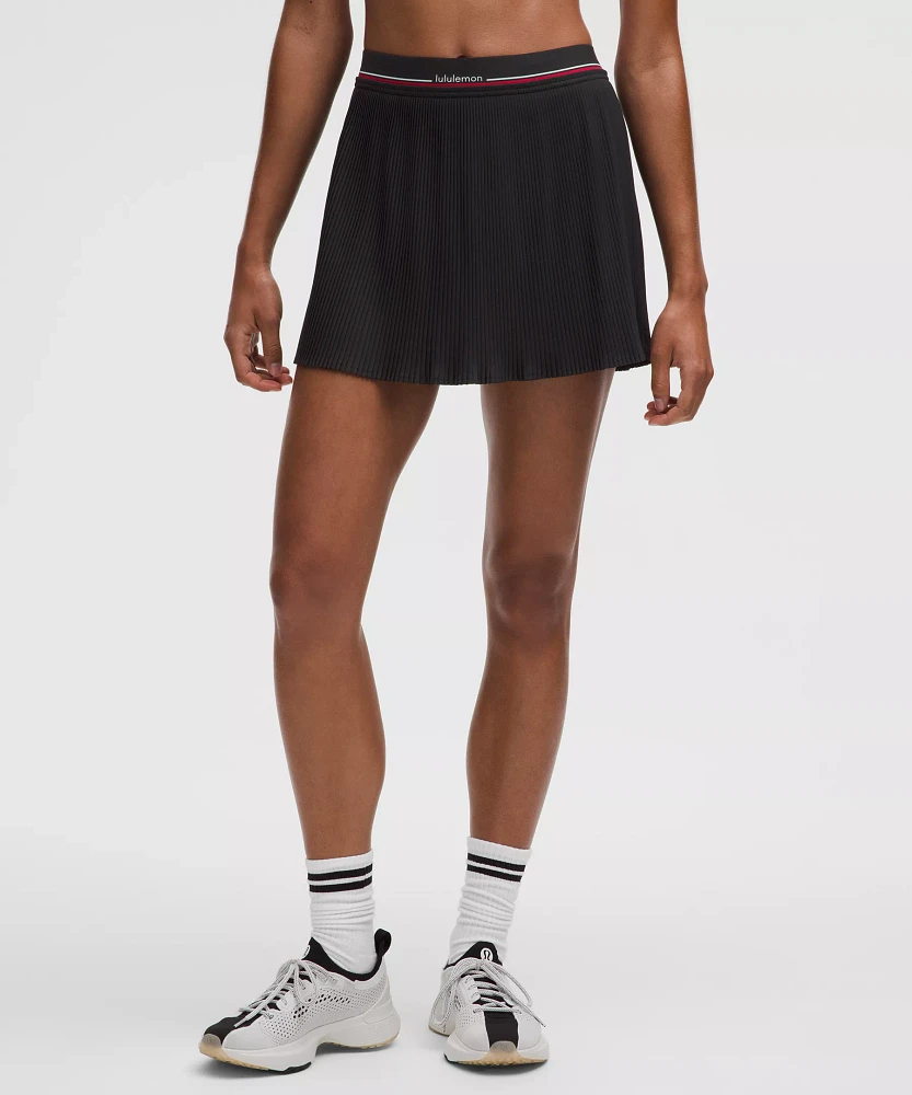 Logo-Waist Micro-Pleat Mid-Rise Tennis Skirt *Long | Women's Skirts