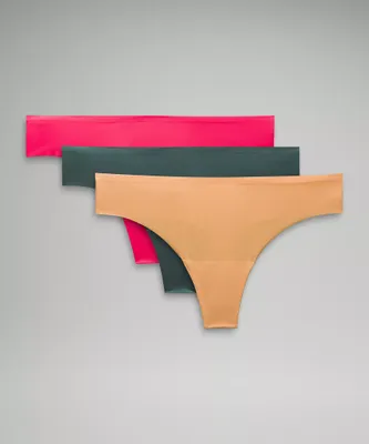 InvisiWear Mid-Rise Thong Underwear *3 Pack | Women's
