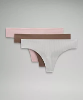 InvisiWear Mid-Rise Thong Underwear *3 Pack | Women's