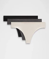 InvisiWear Mid-Rise Thong Underwear *3 Pack | Women's