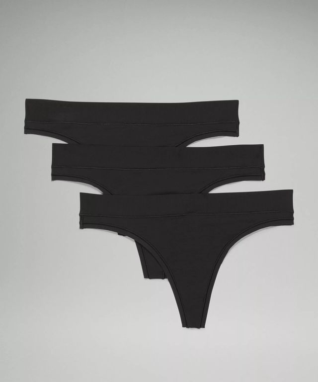 UnderEase Ribbed High-Waist Thong Underwear *3 Pack