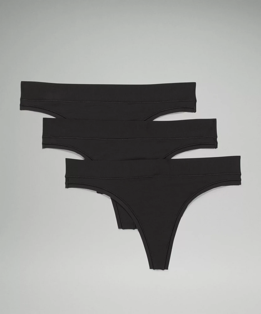 UnderEase Mid-Rise Thong Underwear *3 Pack | Women's